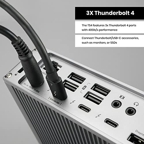 CalDigit TS4 Thunderbolt 4 Dock - 18 Ports, 98W Charging, 40Gb/s Thunderbolt 4, USB-A/C, 2.5GbE, 8K/6K Displays, Mac/PC/Chrome Compatible